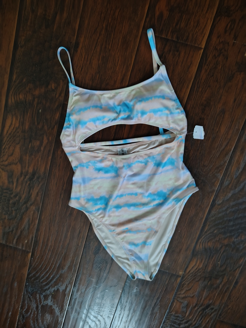 NWT Forever 21 tie-dye one-piece swimsuit with cut-out design size L